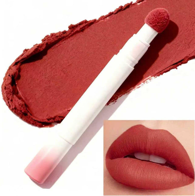 5-Piece Velvet Matte Lipstick Set, Waterproof Long-Lasting Cushion Lip Cream, Non-Stick Transfer-Resistant Moisturizing Makeup with Pink Red Purple Brown Shades