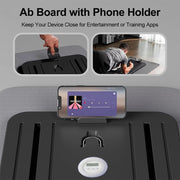 COFOEE Pilates Board, Portable Pilates Reformer Set, Ab Board with Elbow Support and Resistance Bands,Pilates Reformer Board Ab Roller Wheel Abdominal Board Workout Equipment - Black