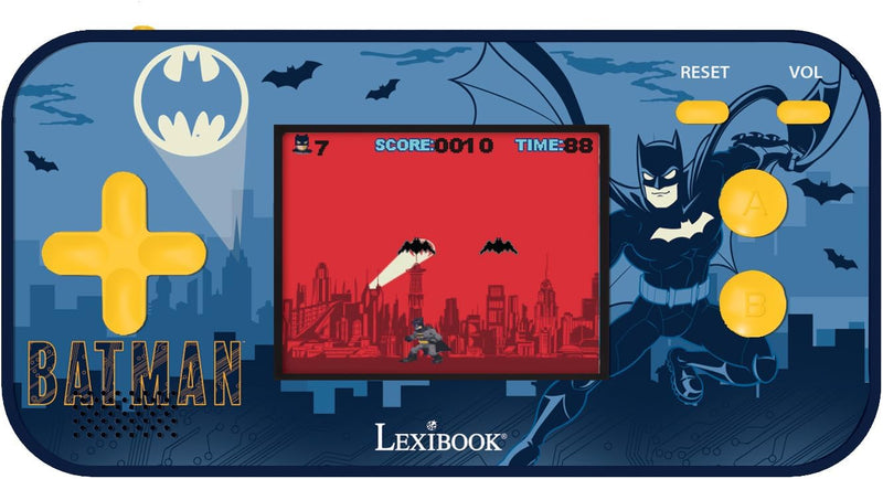 Lexibook - Batman - Compact Cyber Arcade Portable Console, 150 Games, LCD Colour Screen, Battery Operated, Black/Blue, JL2367BAT - Batman