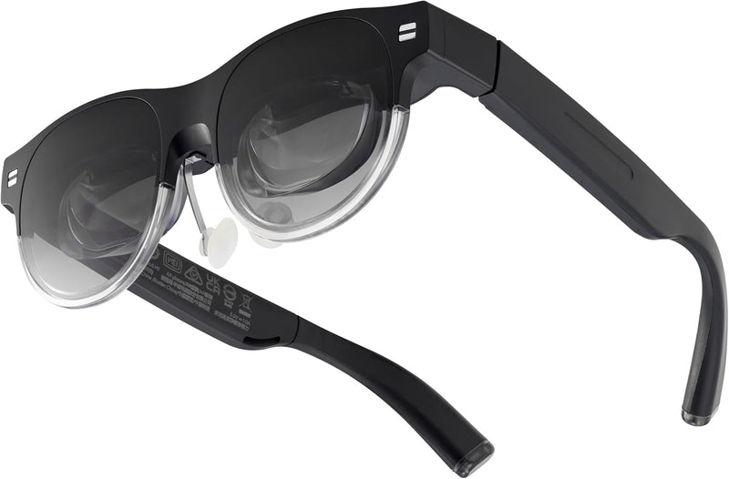 ASUS AirVision M1 Smart Glasses: 100" Wearable Display with All-Day Comfort, 1100 nits, 95% DCI-P3, Designed for ROG Ally, Windows Laptop and PCs, TÜV Rheinland Certified, Low Blue-Light - Black