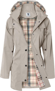 womens Raincoat Cape Coat - Khaki