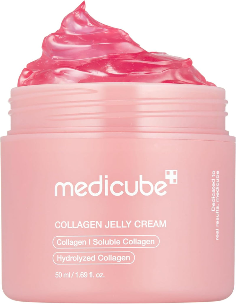 Collagen Jelly Cream- Niacinamide & Freeze-Dried Hydrolyzed Collagen - Boosts skin's barrier hydration and gives 24h Glow & Lifted Look - Korean skincare (1.69 Fl Oz (Pack of 1)) - 1.69 fl.oz Collagen