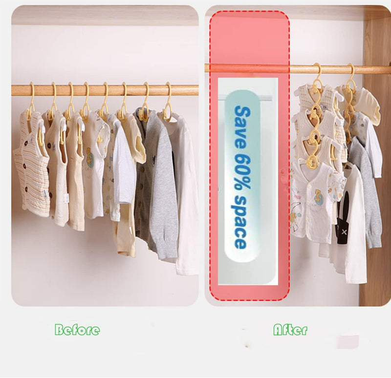 TOMVAES Kids Baby Hangers,11"- 14" Adjustable de Children Coat Hangers for Baby, 20pcs Toddler Kids Child Nursery Closet Hangers, Non-Slip and Extendable Laundry Plastic Infant Hangers (Pink)