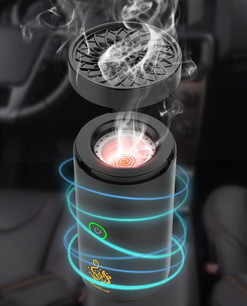 Aroma Diffuser, Portable Mini, Bakhoor Incense Burner, Rechargeable USB, Arabic Electric Holder, Travel Home Fragrance, Thin