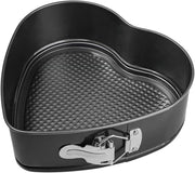 FEELINGS Heart Shaped Springform Baking Pan, Dark Grey, 9 Inch, Non-Stick