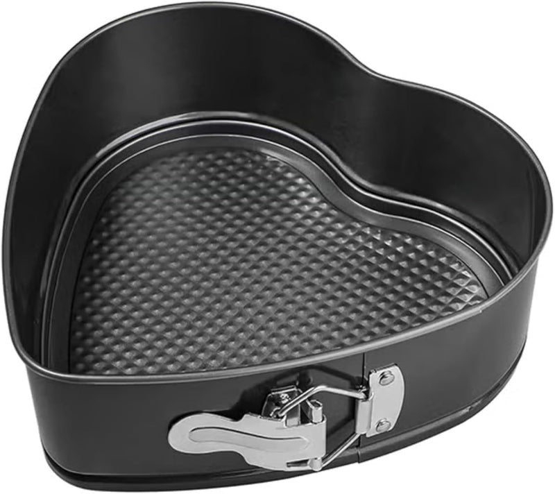 FEELINGS Heart Shaped Springform Baking Pan, Dark Grey, 9 Inch, Non-Stick