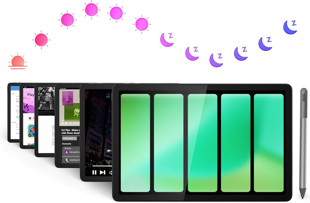 Lenovo Tab Tablet | 10.1 Inch Full HD Display | MediaTek G85 | 4GB RAM | 64GB eMMC | Android 14 | Luna Grey Tab Play Suite | Includes Kids Bumper and Pen