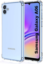 Zubitech Samsung Galaxy A06 Clear Transparent Case Soft Flexible Silicone Back Cover Anti Drop Shockproof Case with Reinforced edge Bumper Corner for Samsung Galaxy A06 (Clear) - Clear