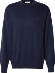 mens Ls Ez Cotton Crewnk Sweater 12gg Lv04rc309g Sweaters - Dark Sapphire