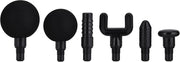 Olsenmark 6-in-1 Percussion Massage Gun Cordless & Rechargeable Deep Tissue Massager with 6 Detachable Heads, 6 Speed Levels, Ergonomic Grip for Full-Body Pain Relief, Stress Reduction, Black