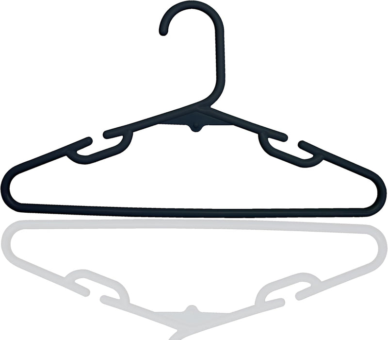 ZOBER Plastic Baby Hangers Non-Slip Toddler & Kids Hangers Durable, Lightweight, Slim & Space-Saving Perfect for Shirts, Pants, Outerwear Holds Up to 5.5 lbs Closet Organization(10Pack, White)