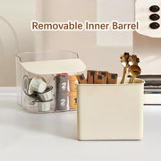 KASTWAVE Wall Mounted Coffee Capsult Holders, Plastic Coffee Pod Holder Clear Coffee Capsule Storage Organizer with Lid Coffee Bar Accessories Basket for Tea Bags Creamer Sugar Bags