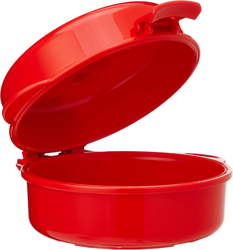 Sistema Microwave Egg Cooker and Poacher with Steam Release Vent, Dishwasher Safe, 9.16-Ounce, Red
