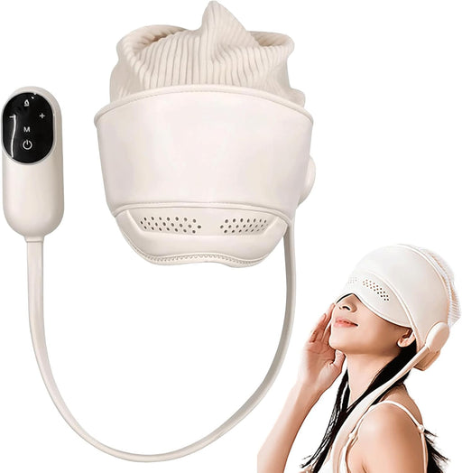 Electric Airbag Head Massager, Scalp and Eye Massager with Heat, Head Massager Scalp Stress Relax, Excedrin Tension Headache Massager for Forehead and Temple