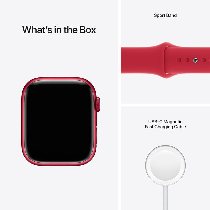 Apple Watch Series 7 (GPS + Cellular, 45mm) Smart watch - Graphite Stainless Steel Case with Midnight Sport Band - Regular. Fitness Tracker, Blood Oxygen & ECG Apps, Water Resistant (Renewed)