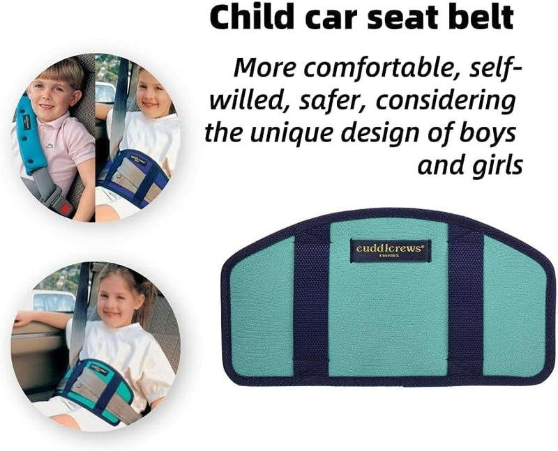 Khazna Child Seat Belt Adjuster, Car Child Seatbelt Adjusters, Car Seat Strap Cushions, Kids Travel Accessories for Baby Kids Infant Car Comfort and Safty, Blue