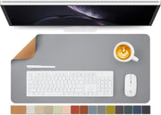 HOMIEAZICOZI Cork Desk Mat - Dual-Sided Desk Pad for Office and Home - Desk Organization and Accessories - Ideal for Large Mouse Pad and Desk Mats on Top of Desks(Gray,31.5"x 15.7") - Gray 27.6"x 13.8"