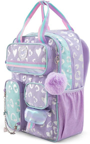 17 3-Piece School Backpack with Lunch Bag & Pencil Case, Purple