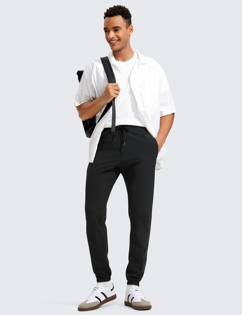 CRZ YOGA Men's Lightweight Jogger Pants - 30'' Elastic Stretchy Pants with Side Pockets