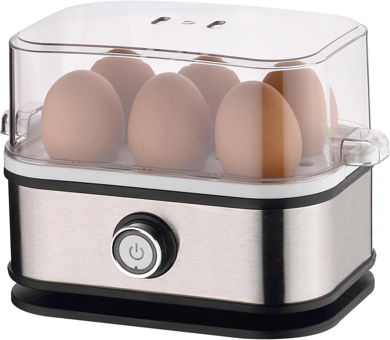 SHOPO KIDS Automatic Egg Cooker : 6 Eggs Capacity Electric Egg Cooker for Boiled Eggs, Poached Egg, Scrambled Egg,Soft/Medium/Hard Boil | Noise-Free Technology,2 years Warranty