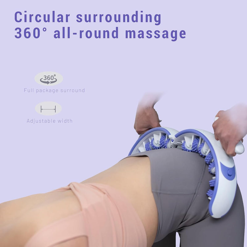TERRIFI Cellulite Massager, Manual Circular Foam Roller, 360 Deep Tissue Massager for Legs, Thighs, Neck, Back, Detachable Fascia Muscle Roller Tool for Muscle Relaxation & Cellulite Relief
