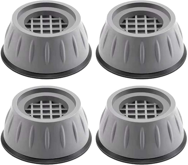 DEVCOMM Anti Vibration Rubber Pad with Suction Cup Feet for Support Heavy Appliances Like Washing Machine Fridge Generator Washer Dryer with Noise Cancelation Features Grey 4 Pcs