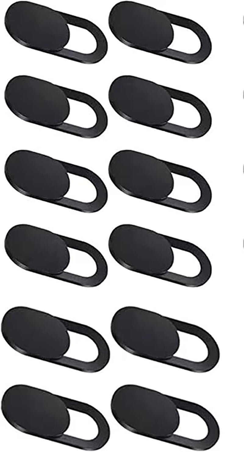 SKY-TOUCH 6pcs Webcam Cover, Ultra Thin, for Laptop, PC, Computer, Apple MacBook, iPad, Cell Phone, etc. 0.22 inch thick net block to protect your privacy and security Black - 12pcs