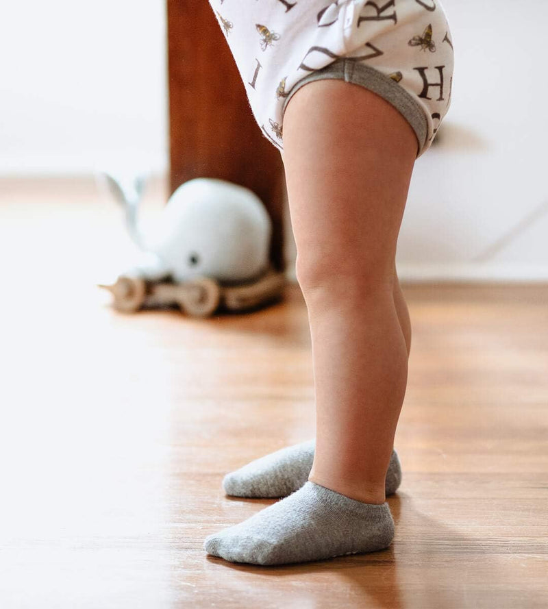 Burt's Bees Baby Unisex Baby, 6-pack Ankle Socks With Non-slip Grips, Made With Organic Cotton