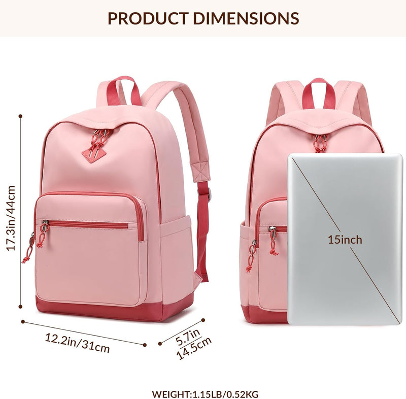 Mygreen Backpack, School Backpack travel Laptop Backpack, Students College Backpack Bookbag for Girls Boys Teen Women -Beige