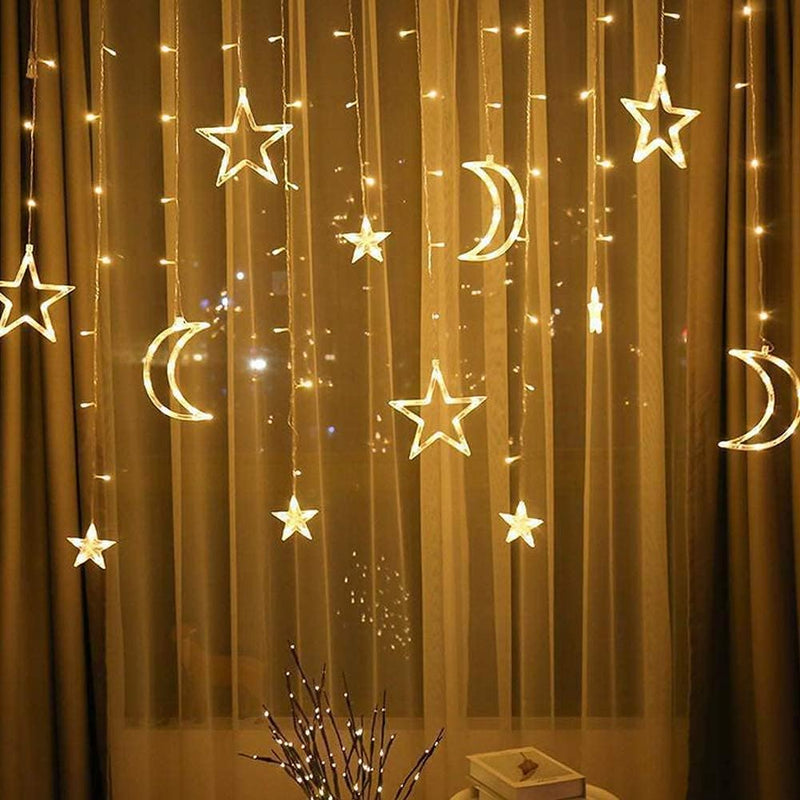 Eid Moon With Stars Decorative Lights | Ramadan Decoration Lights

