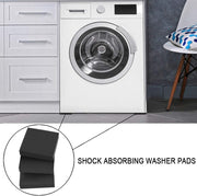 Nourish 4 Pack Anti-Vibration Washer Pads, Shock Absorbing Washer Pads, 4x4 Inches, Non-Skid Protector Mat for Washing Machine Dryer