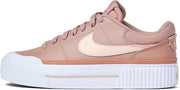Court Legacy Lift womens LACED SHOES - PARTICLE PINK/WASHED CORAL-ROSE GOLD-WHI