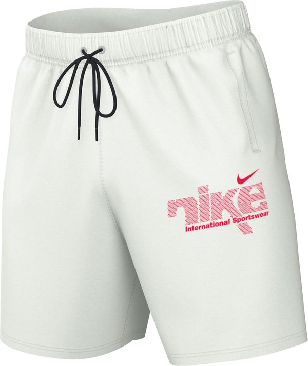 mens Club Big Brush Short Swoosh Sport Shorts (pack of 1) - SUMMIT WHITE/(BRIGHT CRIMSON)