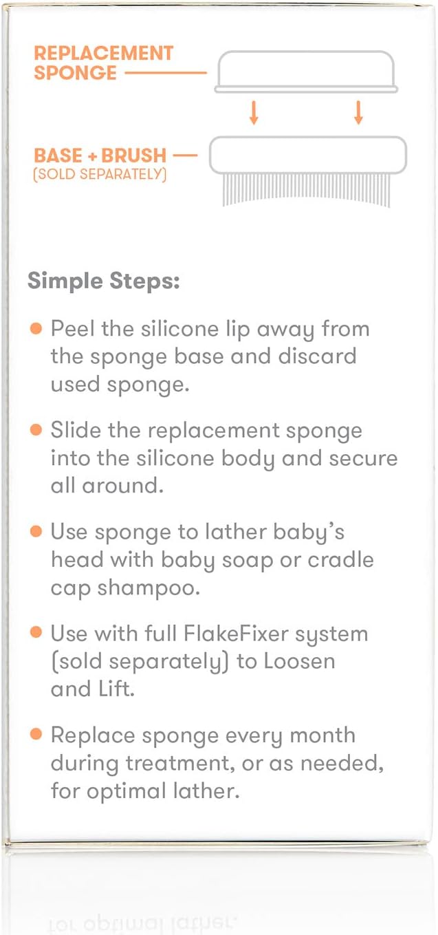 Frida Baby The 3-Step Cradle Cap System By | Dermafrida The Flakefixer | Sponge, Brush, Comb And Storage Stand For Babies With Cradle Cap