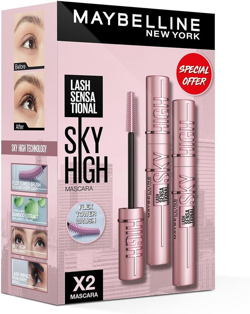 Maybelline New York - 2 PIECES SET LASH SENSATIONAL SKY HIGH MASCARA