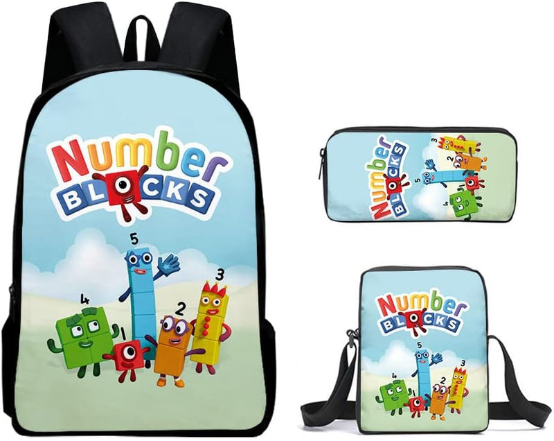 Children Backpack Daypack Schoolbag Teen Boys School Book bag with Lunch Box Pen Case 3 in 1 - color5