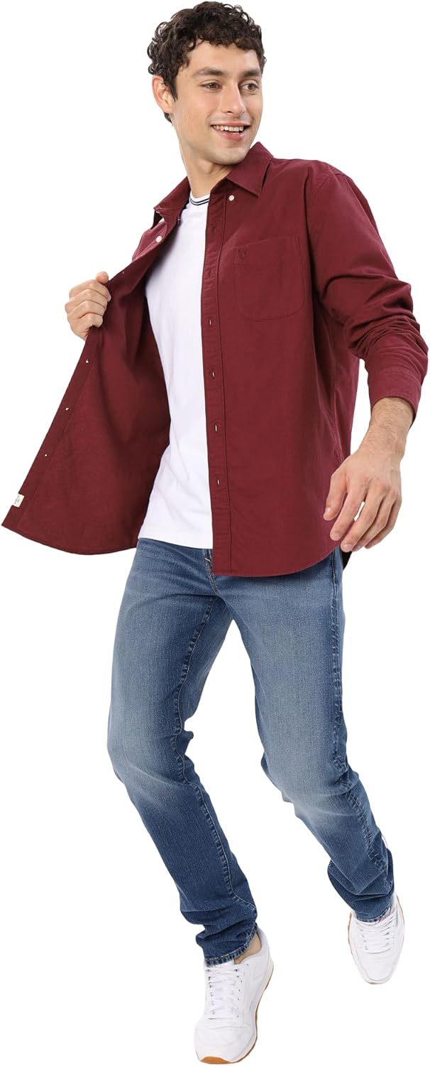American Eagle Mens AE Everyday Oxford Button-Up Shirt Classic