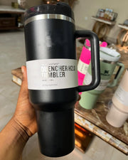 Original Quencher H2.0 Tumbler with Handle & Straw 40 oz | Twist On 3-Way Lid | Cupholder Compatible for Travel | Insulated Stainless Steel Cup | BPA-Free | Black
