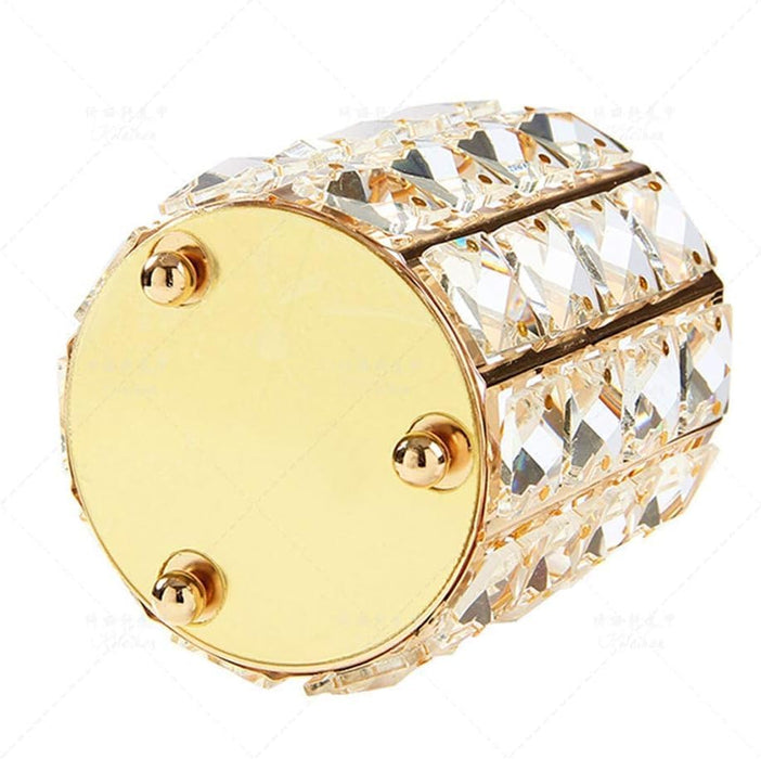 Portal AE Crystal Makeup Organizer - Gold Crystal Makeup Brush Holder Storage Organizer 10 * 12 (1 Piece)