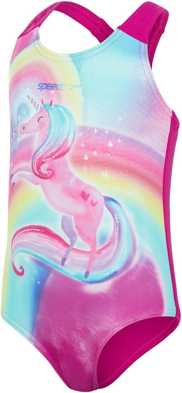 Girl's Digital Placement Swimsuit One Piece Swimsuit - Thai/Spearmint/Azure Blue/Pink Splash/Radiant Yellow