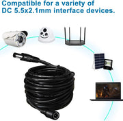 Dc Power Extension Cable,5.5mm x 2.1mm 12v Extension Cord 10FT Security Camera Cable DC Male to Female Extender Wire for CCTV IP Indoor Camera Dvr Standalone LED Strip,DC Supply Adapter