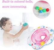 SKEIDO Baby Double Airbags Floating PVC Inflatable Baby Swim Float Seat Swimming Ring -Pink
