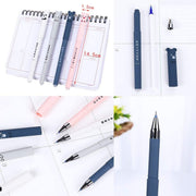 8pcs Erasable Cute Kawaii Pens Cartoon Animal Cat Pig Bear Panda Erasable Gel Pen Student Pens Ballpoint Pens For Bullet Journaling Note Kids Gift School Stationery Office Supplies (Black+Blue Ink)