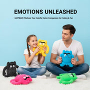 Colour Monster Plush Toys for Kids Age 4+, Emotional Development Soft Dolls, Sad Blue & Happy Yellow Cute Monster Stuffed Animals, Ideal Birthday, Holiday Gifts & Kids Room Decor