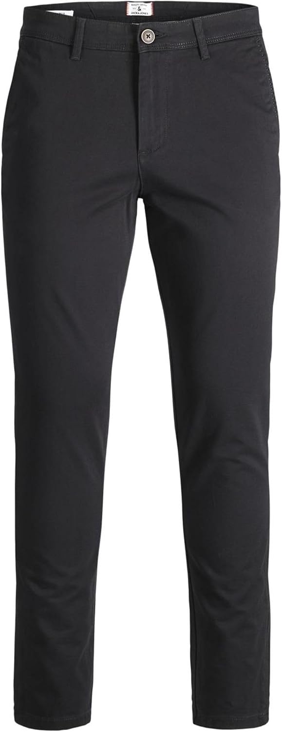 mens Jjimarco Jjbowie SA Slim Fit Pants Trouser (pack of 1) - Black/Black