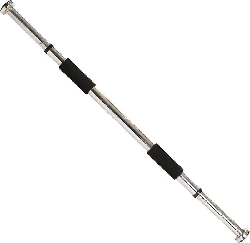 Sunny Health & Fitness Upper Body Workout Bar for Strength Training, Home Gym Exercise and Workout, Optional Doorway Chin Up Pull Up Bar & Threaded Chrome Dumbbell Bar Set - 01 Doorway Chin Up Bar