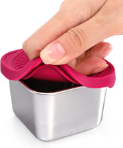 6 Pack Stainless Steel Snack Containers for Kids, 6 OZ Leakproof Metal Lunch Box with Silicone Lids, Small Salad Dressing Container To Go for Sauce Dip, Daycare School Travel Picnics
