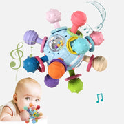 Baby Sensory Teething Toys,Baby Montessori Sensory Toys for 0-12 Months, Baby Rattle Toys Activity Ball Infant Toys,Learning Developmental Toys Gifts Baby Girl Boy Gifts for 6 9 12 18 Months