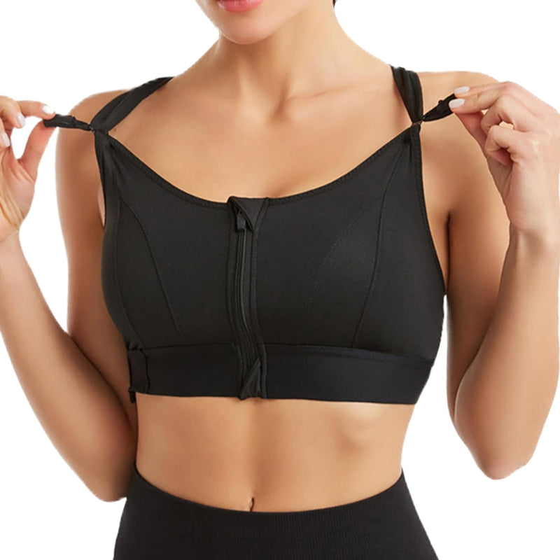 Dress Cici Zip Front Sports Bra, Longline High Impact Sports Bras