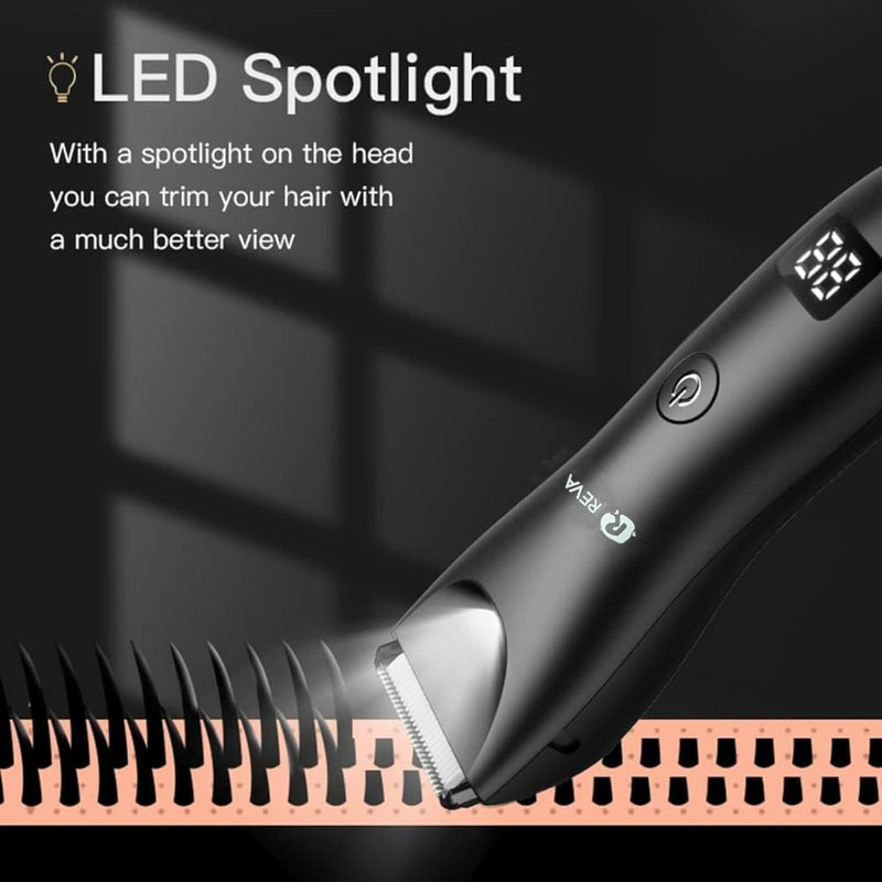 Reva Multi Groomer All-in-One Hair Trimmer with Head Spotlight for Men & Women- Cordless Rechargeable Beard & Hair Clipper, Waterproof, Ceramic Blades, Low Noise and Fast Charging